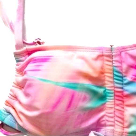 CALIFORNIA WAVES Juniors' Cinch-Front Strappy Bikini Top, Swimwear, swimsuit M - Picture 9 of 12